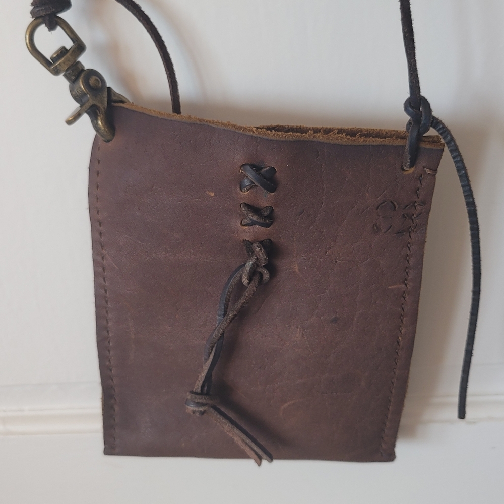 Nomadika Crossbody Leather Pouch Purse Festival Boho Bohemian